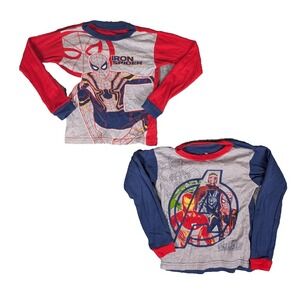 Marvel | Pair of Long Sleeve Pajama‎ Tops | Avengers Iron Spider | Youth | S